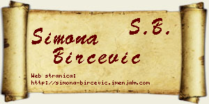 Simona Birčević vizit kartica